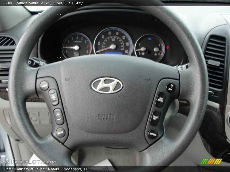 Silver Blue / Gray 2008 Hyundai Santa Fe GLS