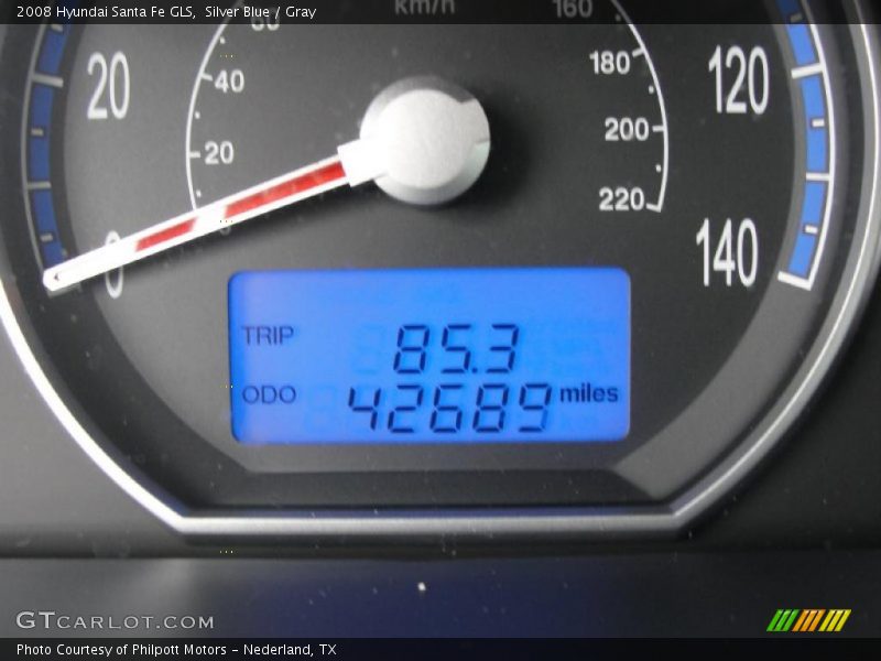 Silver Blue / Gray 2008 Hyundai Santa Fe GLS