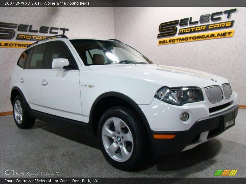 Alpine White / Sand Beige 2007 BMW X3 3.0si