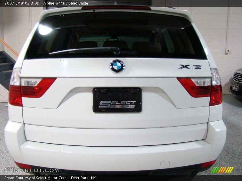 Alpine White / Sand Beige 2007 BMW X3 3.0si