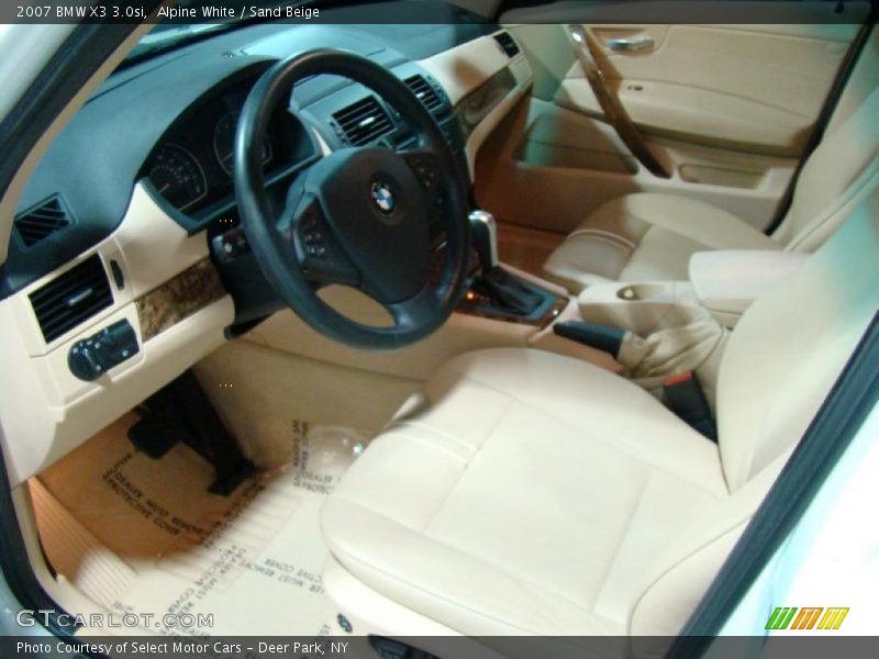 Alpine White / Sand Beige 2007 BMW X3 3.0si
