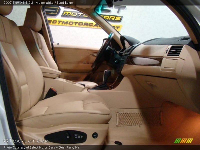Alpine White / Sand Beige 2007 BMW X3 3.0si