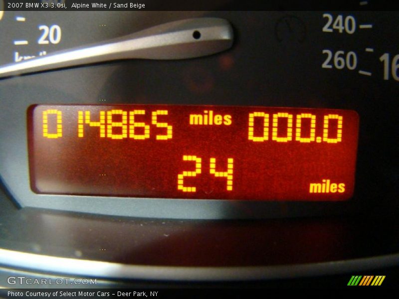 Alpine White / Sand Beige 2007 BMW X3 3.0si