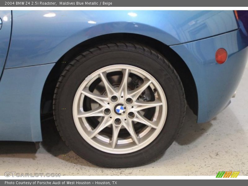 Maldives Blue Metallic / Beige 2004 BMW Z4 2.5i Roadster