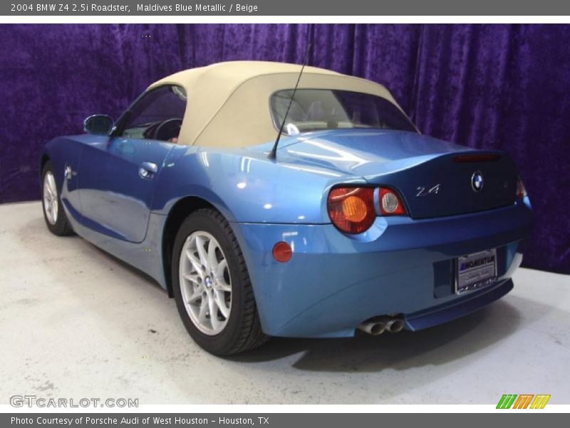 Maldives Blue Metallic / Beige 2004 BMW Z4 2.5i Roadster