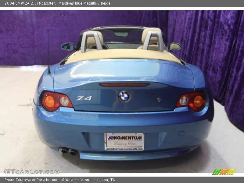 Maldives Blue Metallic / Beige 2004 BMW Z4 2.5i Roadster