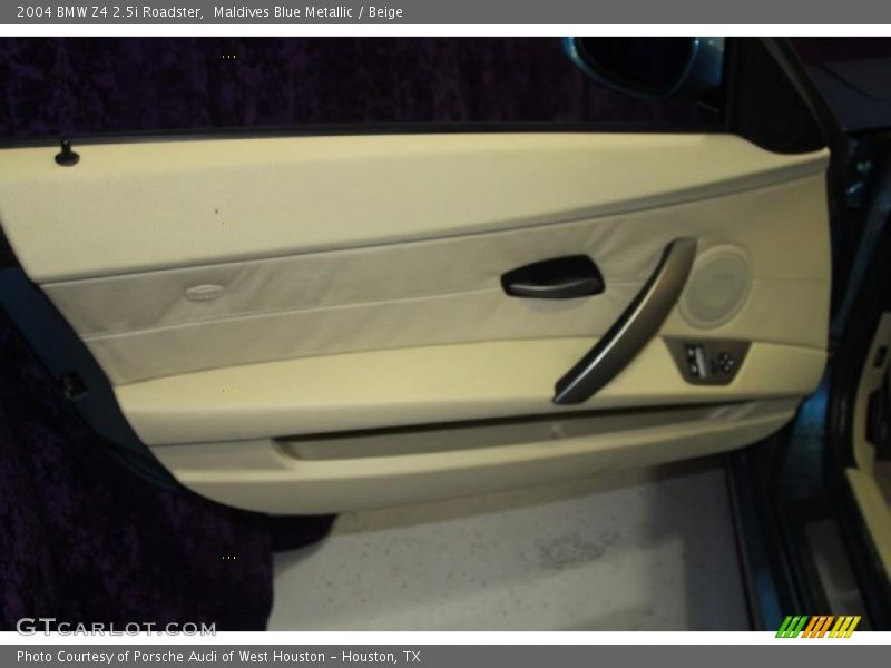Maldives Blue Metallic / Beige 2004 BMW Z4 2.5i Roadster