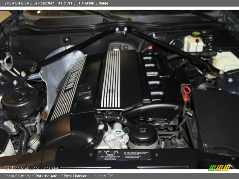 Maldives Blue Metallic / Beige 2004 BMW Z4 2.5i Roadster