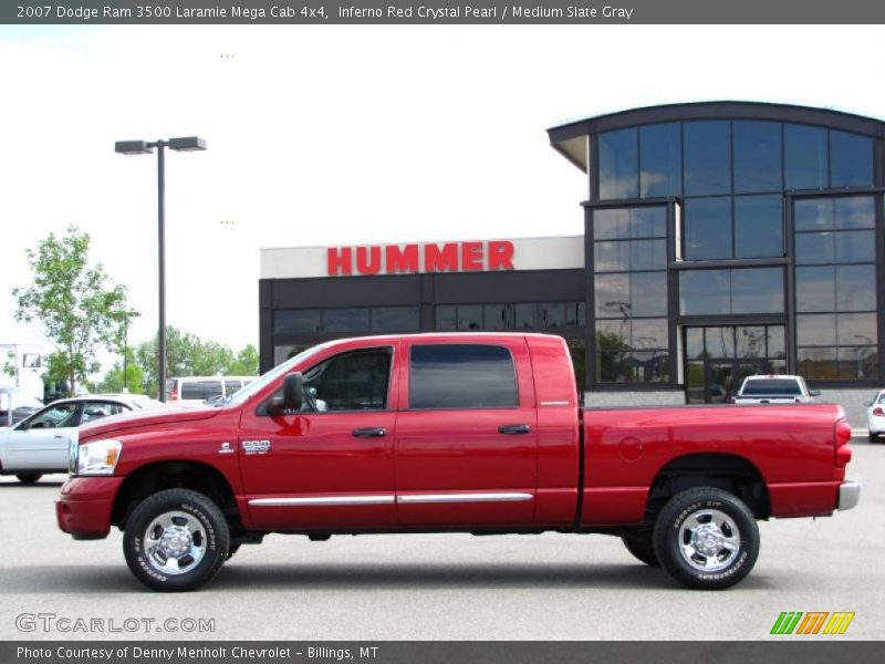 Inferno Red Crystal Pearl / Medium Slate Gray 2007 Dodge Ram 3500 Laramie Mega Cab 4x4