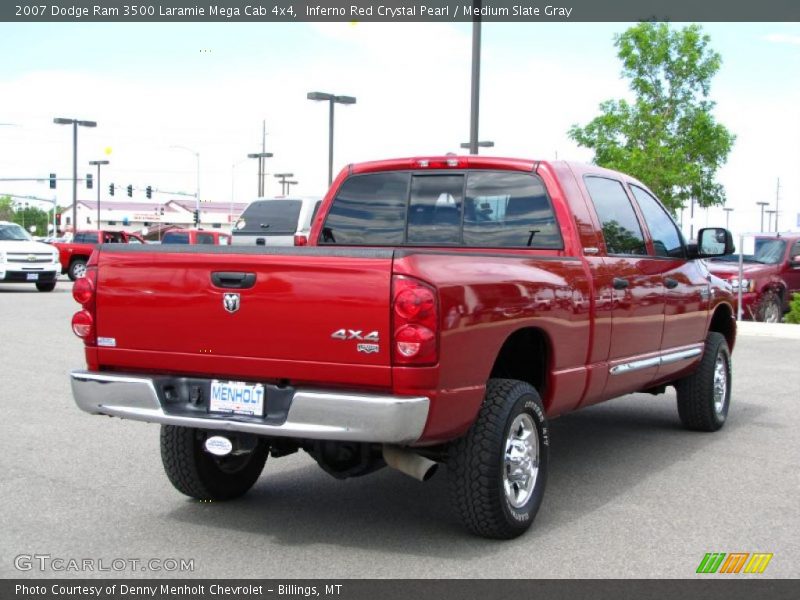 Inferno Red Crystal Pearl / Medium Slate Gray 2007 Dodge Ram 3500 Laramie Mega Cab 4x4