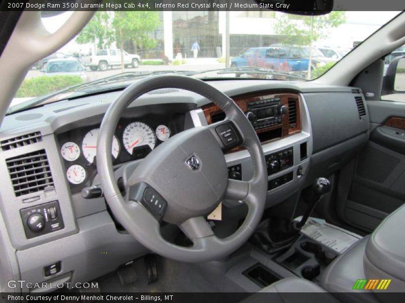 Inferno Red Crystal Pearl / Medium Slate Gray 2007 Dodge Ram 3500 Laramie Mega Cab 4x4