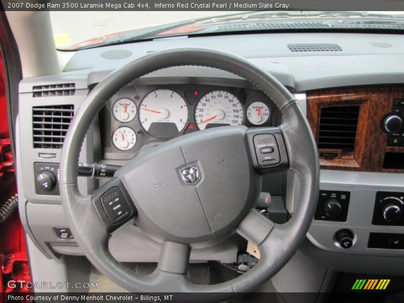 Inferno Red Crystal Pearl / Medium Slate Gray 2007 Dodge Ram 3500 Laramie Mega Cab 4x4