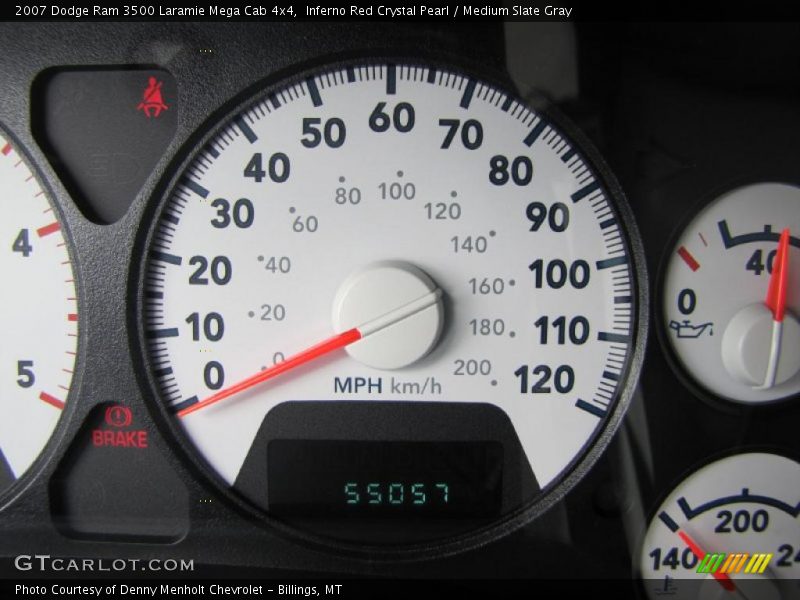 Inferno Red Crystal Pearl / Medium Slate Gray 2007 Dodge Ram 3500 Laramie Mega Cab 4x4