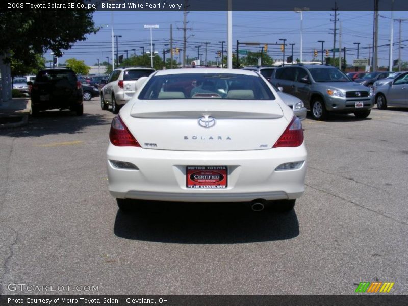 Blizzard White Pearl / Ivory 2008 Toyota Solara SE Coupe