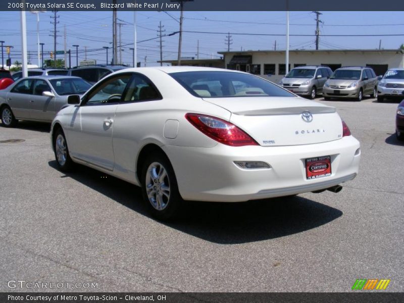 Blizzard White Pearl / Ivory 2008 Toyota Solara SE Coupe