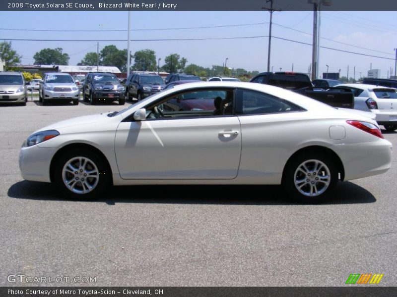 Blizzard White Pearl / Ivory 2008 Toyota Solara SE Coupe