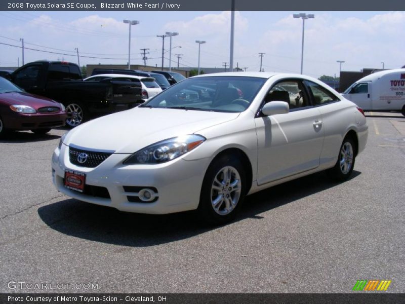 Blizzard White Pearl / Ivory 2008 Toyota Solara SE Coupe