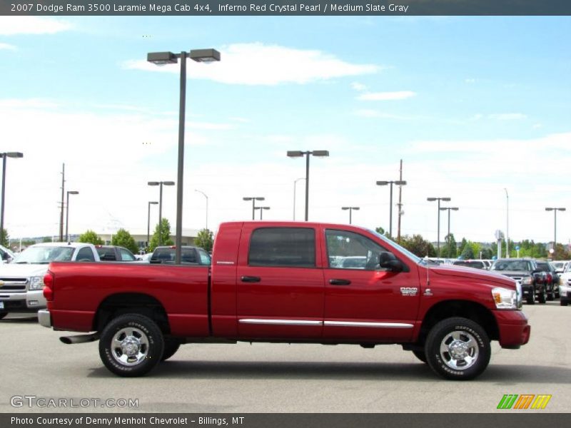 Inferno Red Crystal Pearl / Medium Slate Gray 2007 Dodge Ram 3500 Laramie Mega Cab 4x4