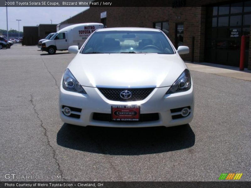 Blizzard White Pearl / Ivory 2008 Toyota Solara SE Coupe