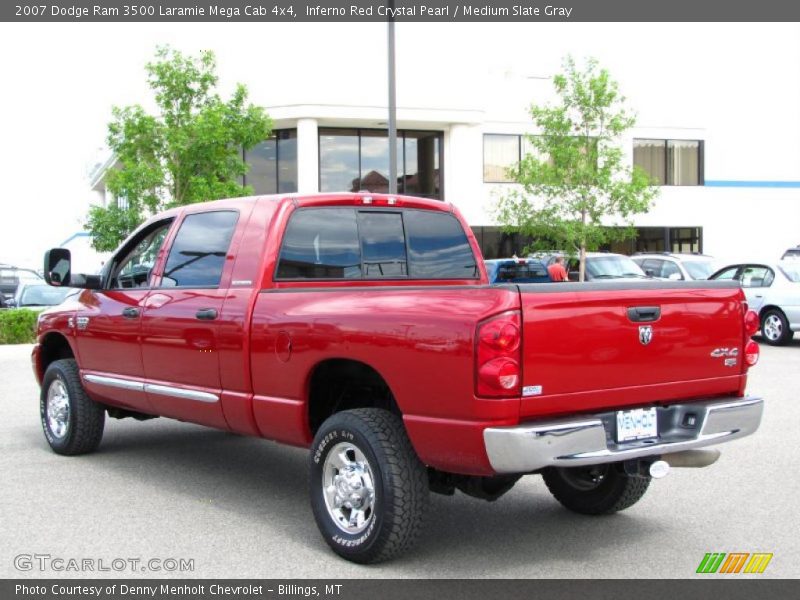 Inferno Red Crystal Pearl / Medium Slate Gray 2007 Dodge Ram 3500 Laramie Mega Cab 4x4