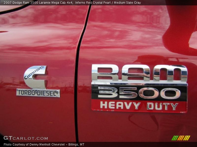 Inferno Red Crystal Pearl / Medium Slate Gray 2007 Dodge Ram 3500 Laramie Mega Cab 4x4