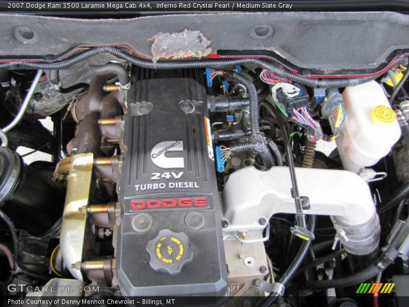 Inferno Red Crystal Pearl / Medium Slate Gray 2007 Dodge Ram 3500 Laramie Mega Cab 4x4
