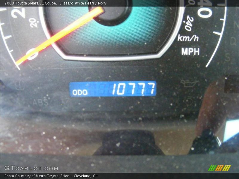 Blizzard White Pearl / Ivory 2008 Toyota Solara SE Coupe