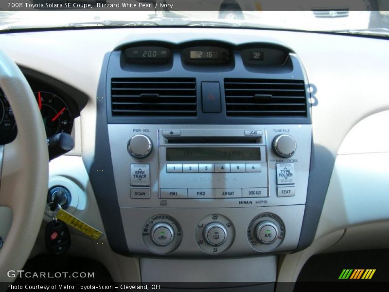 Blizzard White Pearl / Ivory 2008 Toyota Solara SE Coupe