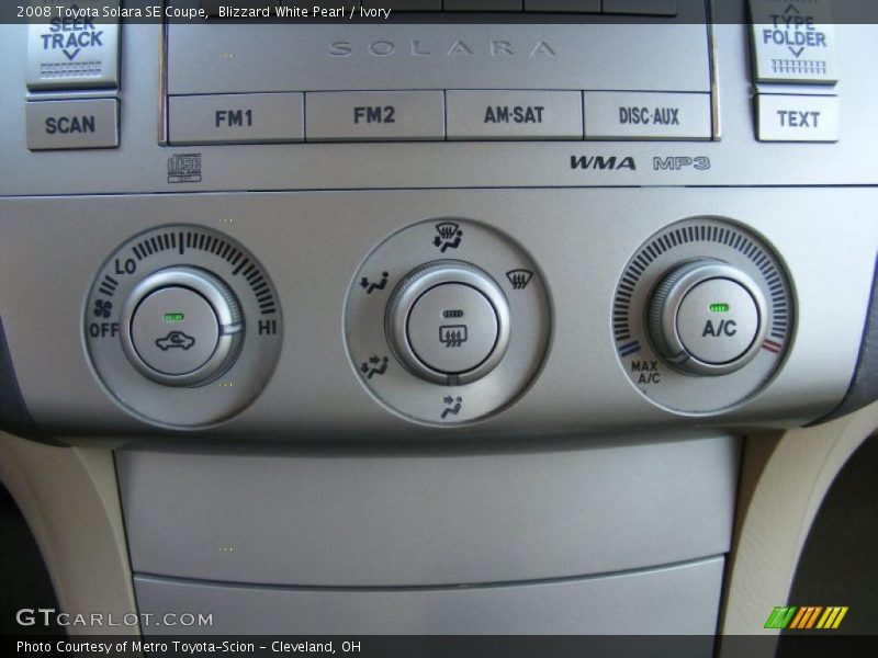 Blizzard White Pearl / Ivory 2008 Toyota Solara SE Coupe
