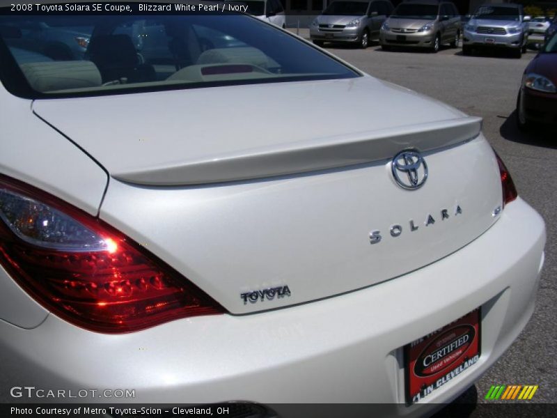 Blizzard White Pearl / Ivory 2008 Toyota Solara SE Coupe