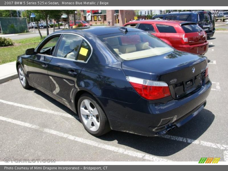 Monaco Blue Metallic / Beige 2007 BMW 5 Series 525xi Sedan