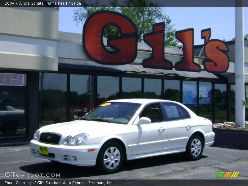 White Pearl / Beige 2004 Hyundai Sonata