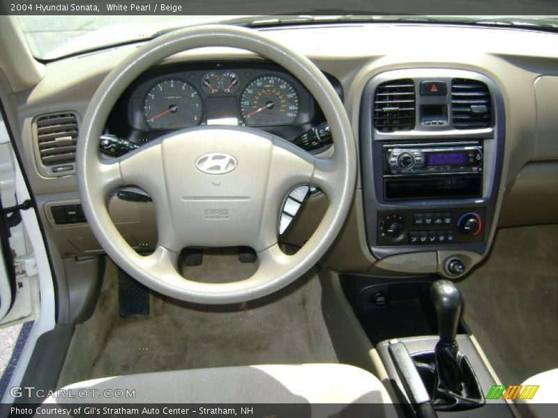 White Pearl / Beige 2004 Hyundai Sonata
