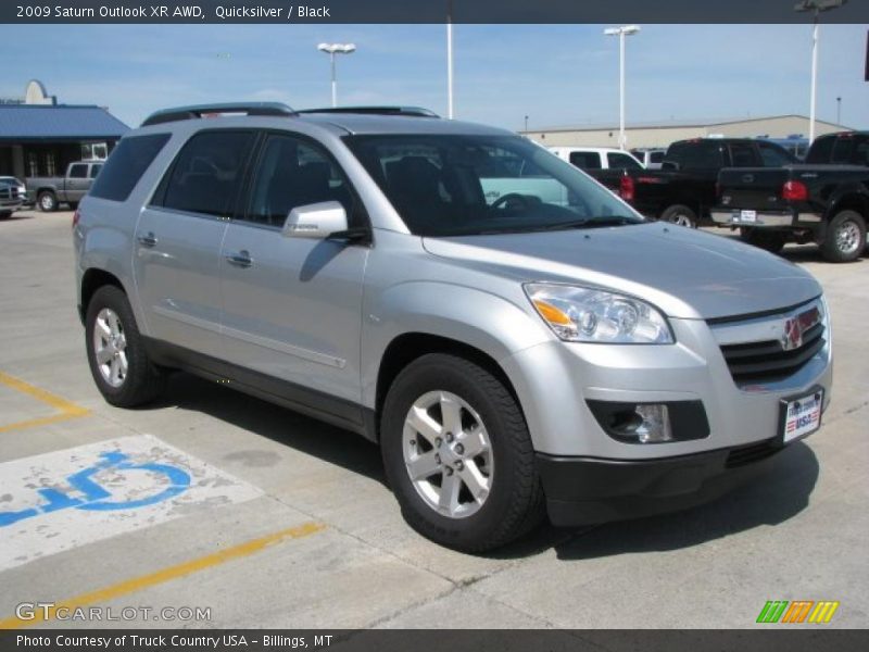 Quicksilver / Black 2009 Saturn Outlook XR AWD
