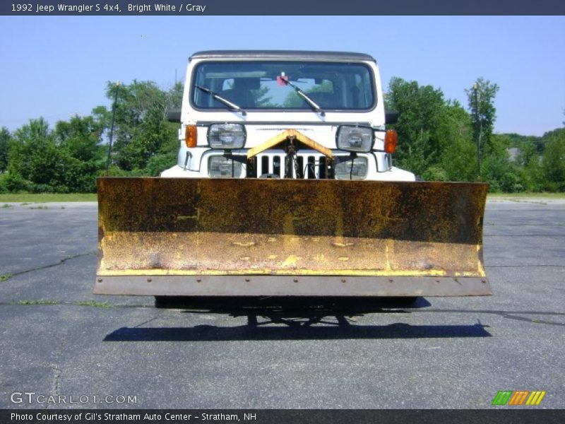 Bright White / Gray 1992 Jeep Wrangler S 4x4
