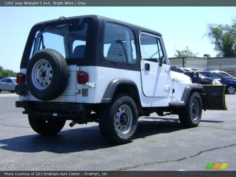 Bright White / Gray 1992 Jeep Wrangler S 4x4