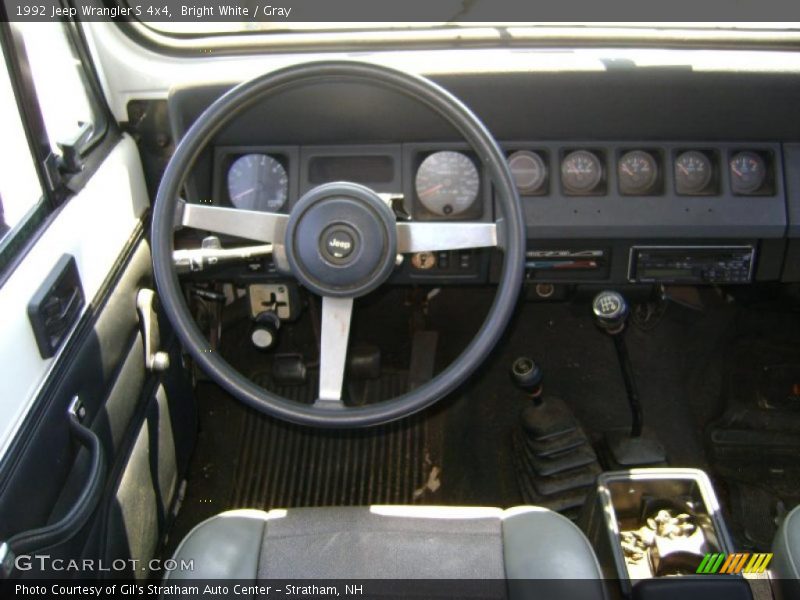 Bright White / Gray 1992 Jeep Wrangler S 4x4