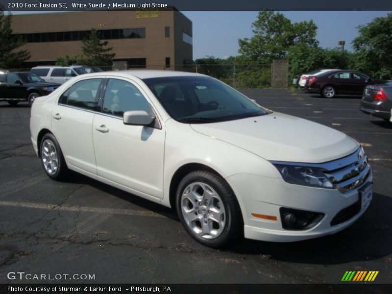 White Suede / Medium Light Stone 2010 Ford Fusion SE