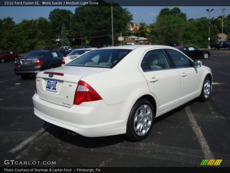 White Suede / Medium Light Stone 2010 Ford Fusion SE