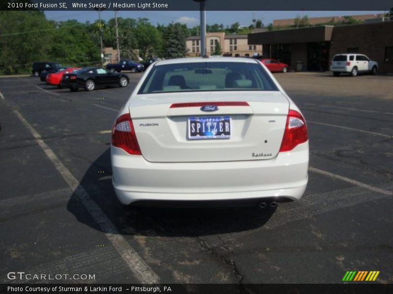 White Suede / Medium Light Stone 2010 Ford Fusion SE