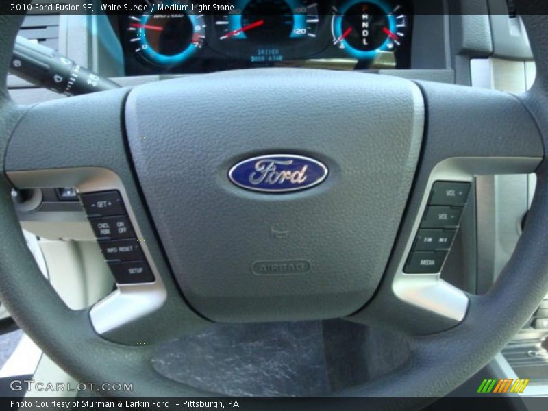White Suede / Medium Light Stone 2010 Ford Fusion SE