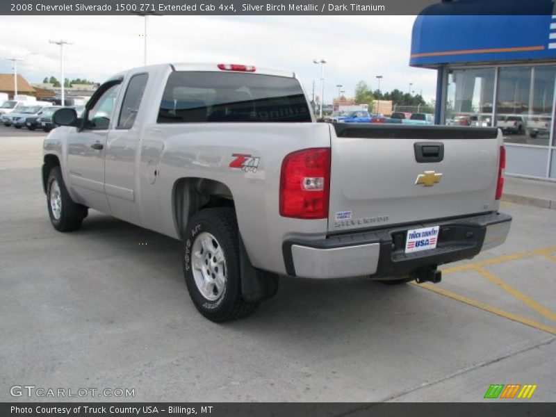 Silver Birch Metallic / Dark Titanium 2008 Chevrolet Silverado 1500 Z71 Extended Cab 4x4