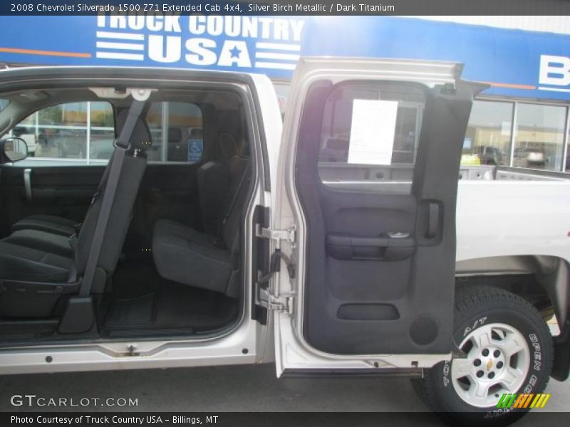 Silver Birch Metallic / Dark Titanium 2008 Chevrolet Silverado 1500 Z71 Extended Cab 4x4