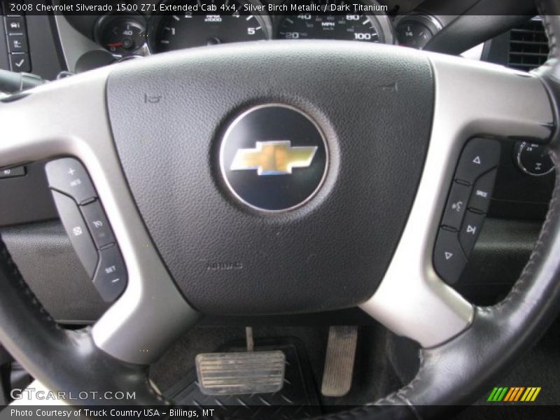 Silver Birch Metallic / Dark Titanium 2008 Chevrolet Silverado 1500 Z71 Extended Cab 4x4
