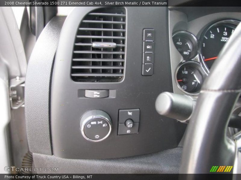 Silver Birch Metallic / Dark Titanium 2008 Chevrolet Silverado 1500 Z71 Extended Cab 4x4