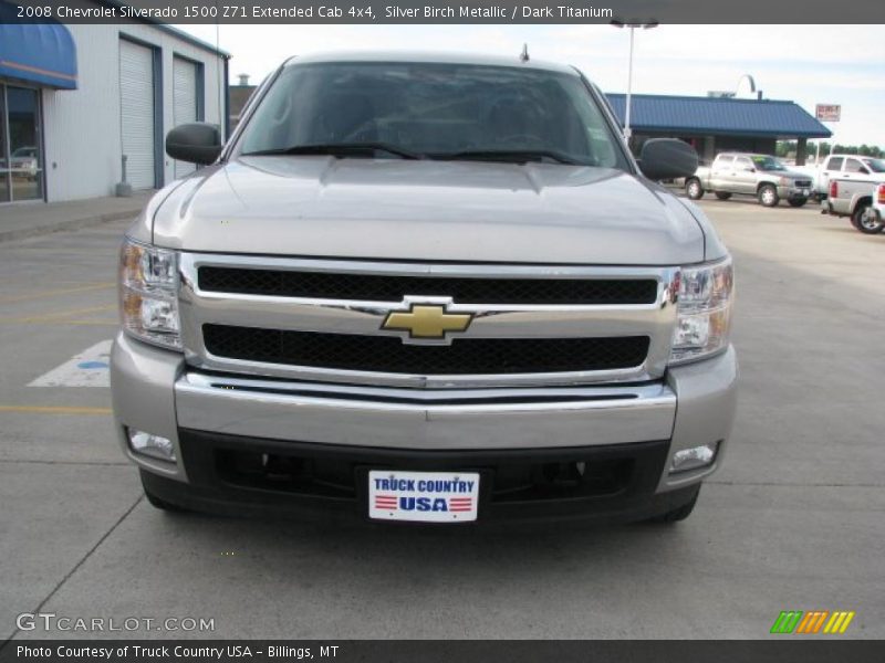 Silver Birch Metallic / Dark Titanium 2008 Chevrolet Silverado 1500 Z71 Extended Cab 4x4