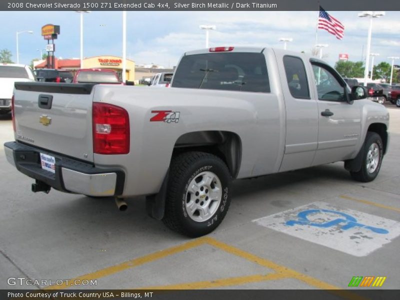 Silver Birch Metallic / Dark Titanium 2008 Chevrolet Silverado 1500 Z71 Extended Cab 4x4