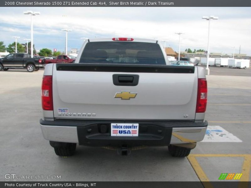 Silver Birch Metallic / Dark Titanium 2008 Chevrolet Silverado 1500 Z71 Extended Cab 4x4