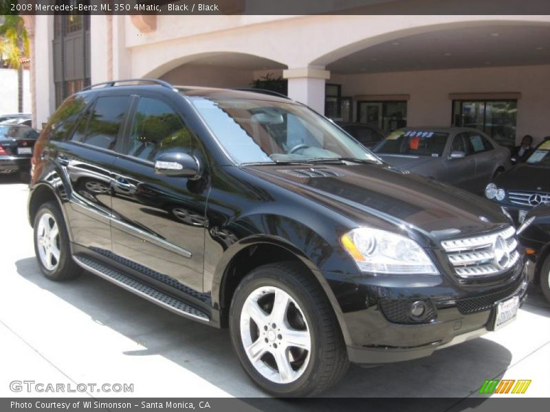 Black / Black 2008 Mercedes-Benz ML 350 4Matic