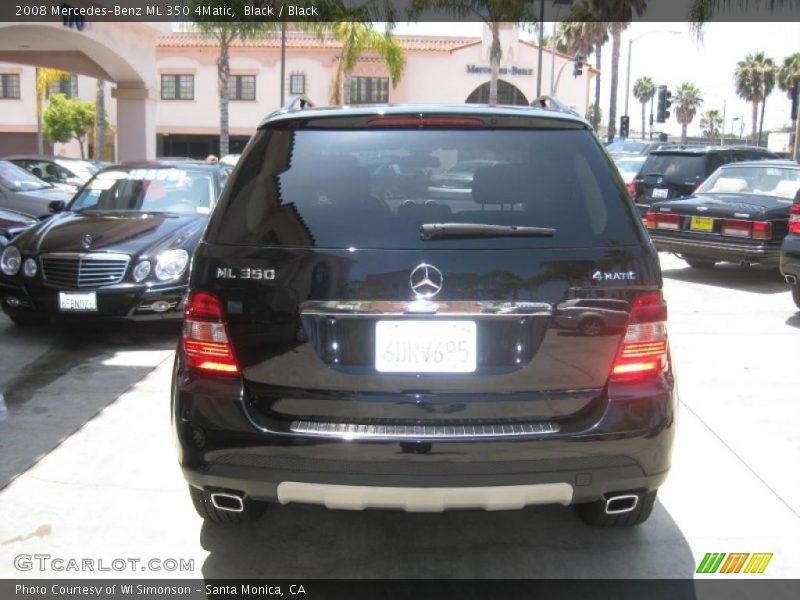 Black / Black 2008 Mercedes-Benz ML 350 4Matic